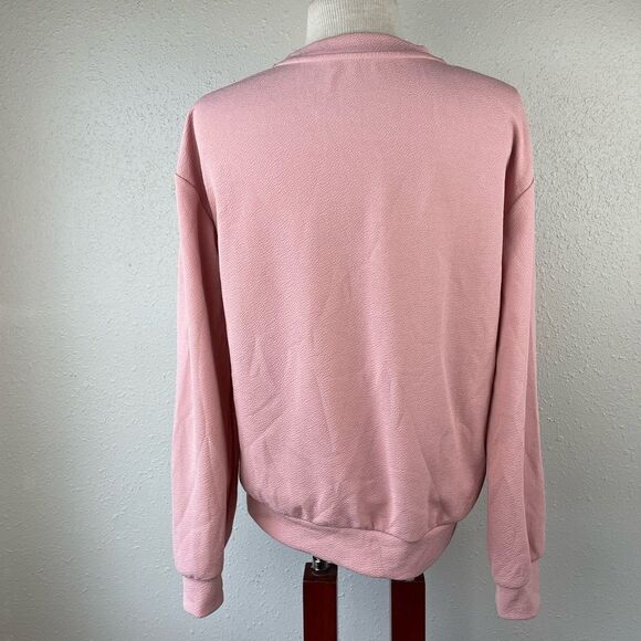 Mauve Sweatshirt with Wave Design Size M EUC - Picture 4 of 4